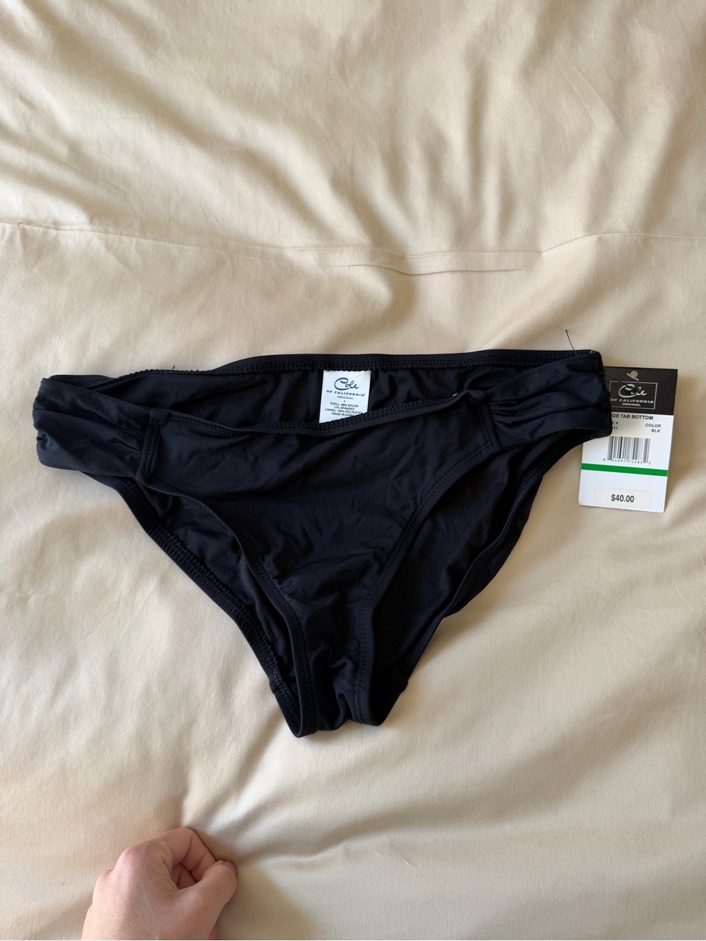 🗽Cole of California Black Hipster Swim Bottom